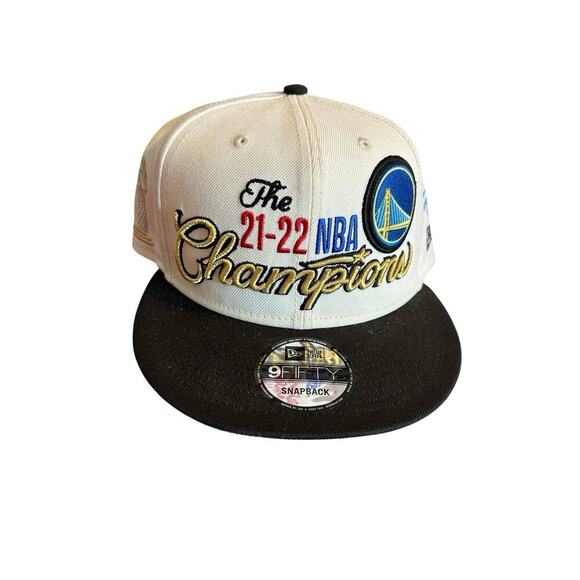Golden State Warriors New Era 2022 NBA Champions Locker Room Snapback Hat Cap - Picture 1 of 9